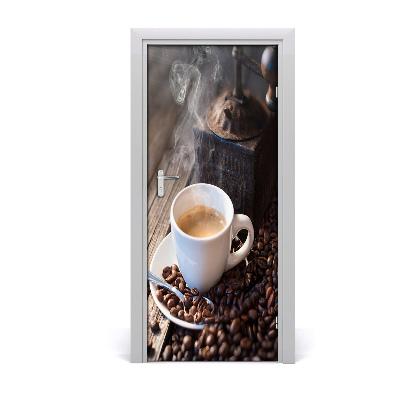 Self-adhesive door veneer Cup of coffee