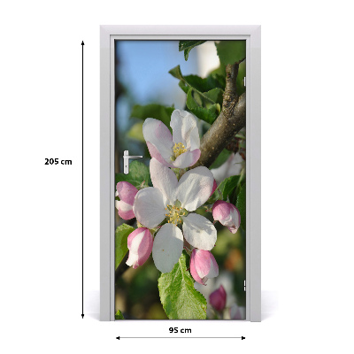 Self-adhesive door sticker Cherry blossoms