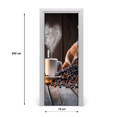 Self-adhesive door veneer Cup of coffee