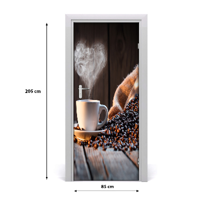 Self-adhesive door veneer Cup of coffee