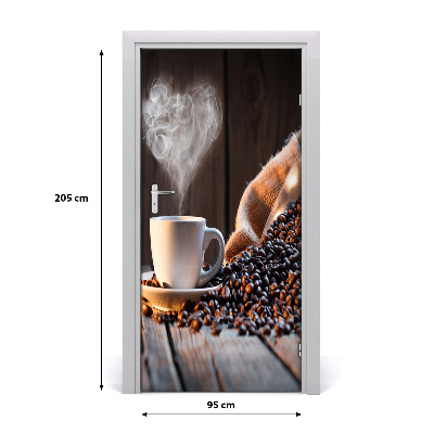 Self-adhesive door veneer Cup of coffee