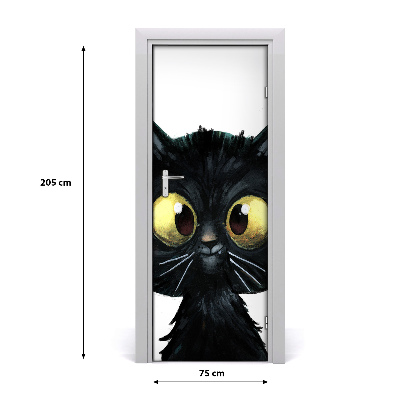 Self-adhesive door sticker Wall cat