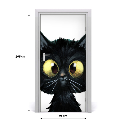 Self-adhesive door sticker Wall cat