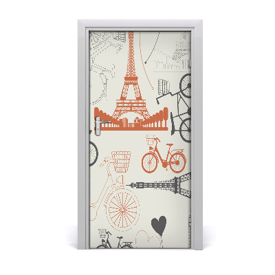 Door wallpaper France symbols