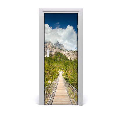 Self-adhesive door sticker Suspension bridge