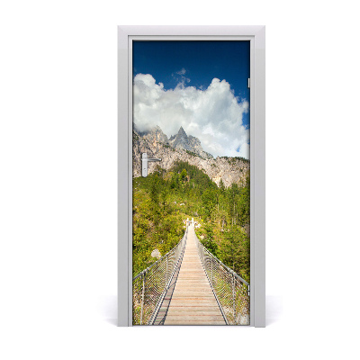 Self-adhesive door sticker Suspension bridge