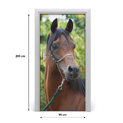 Self-adhesive door sticker Portrait of a horse