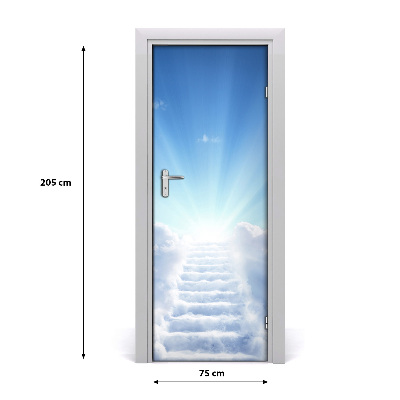 Self-adhesive door wallpaper Stairs to heaven