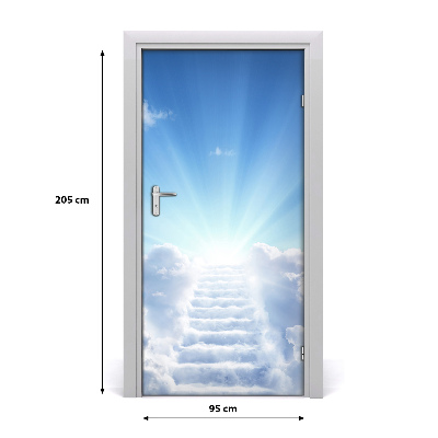 Self-adhesive door wallpaper Stairs to heaven