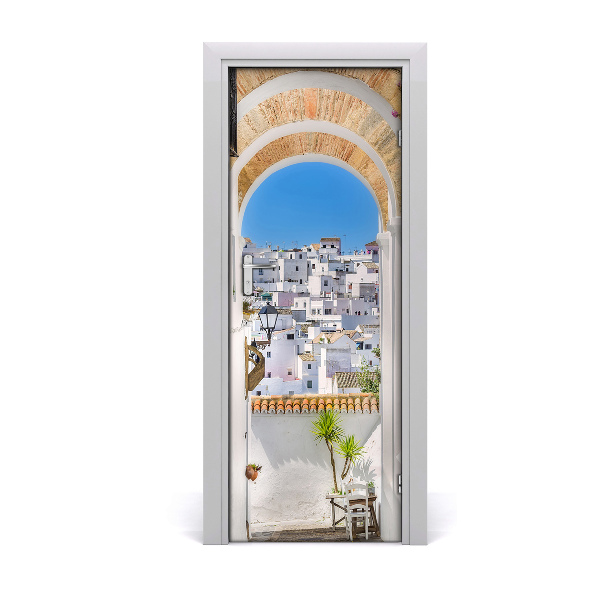 Self-adhesive door wallpaper Andalusia spain