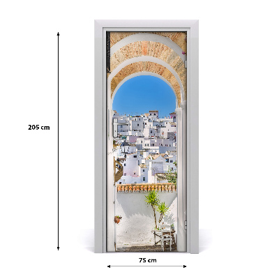 Self-adhesive door wallpaper Andalusia spain