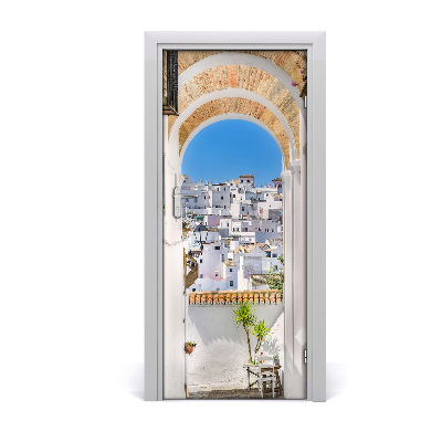 Self-adhesive door wallpaper Andalusia spain