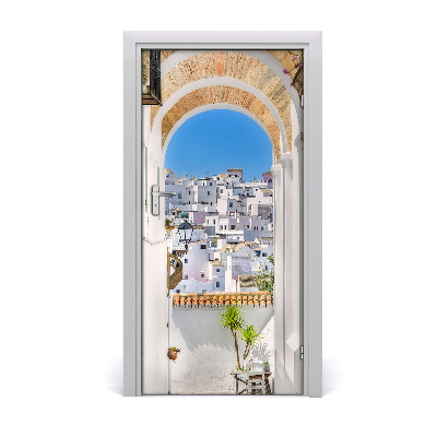 Self-adhesive door wallpaper Andalusia spain