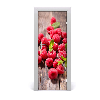 Self-adhesive door wallpaper Raspberries