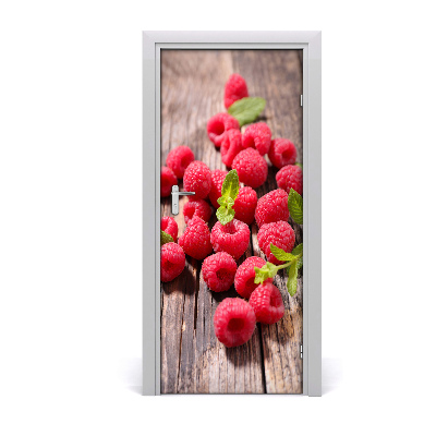 Self-adhesive door wallpaper Raspberries