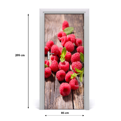 Self-adhesive door wallpaper Raspberries