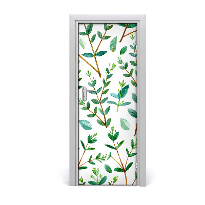 Self-adhesive door veneer Twigs of eucalyptus