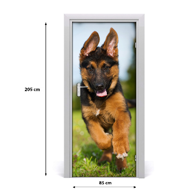 Self-adhesive door sticker German shepherd