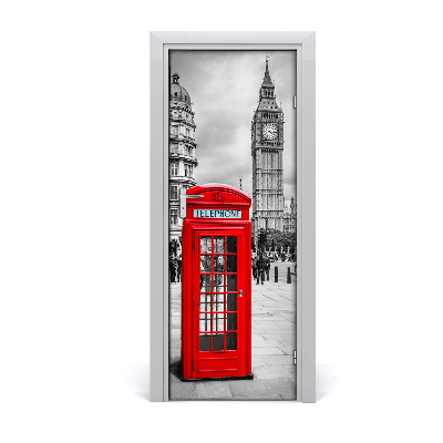 Self-adhesive door wallpaper London england