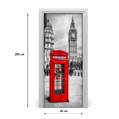 Self-adhesive door wallpaper London england