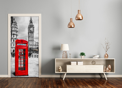 Self-adhesive door wallpaper London england