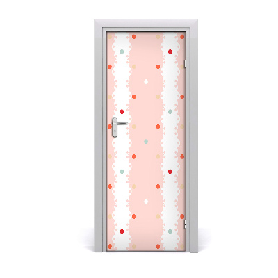 Door wallpaper Colorful dots background