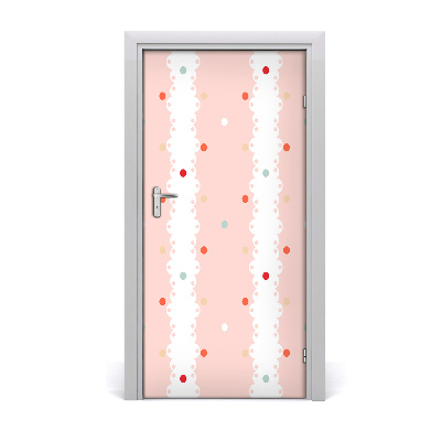 Door wallpaper Colorful dots background