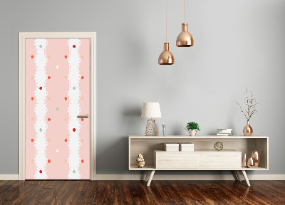 Door wallpaper Colorful dots background