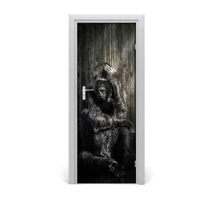 Self-adhesive door sticker Gorilla wall