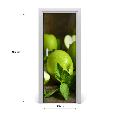 Self-adhesive door veneer Green apples