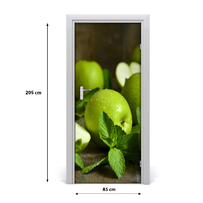 Self-adhesive door veneer Green apples