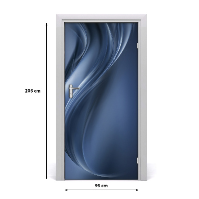 Self-adhesive door sticker Abstract wave