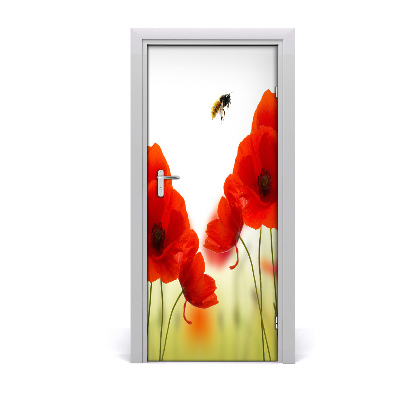 Door adhesive Field poppies