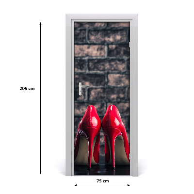 Door wallpaper Red heels