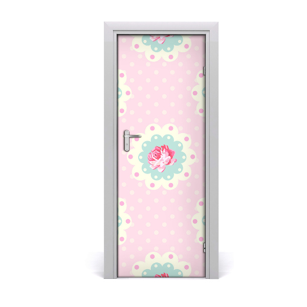 Self-adhesive door wallpaper Roses