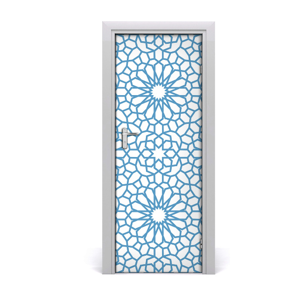 Self-adhesive door veneer Oriental pattern