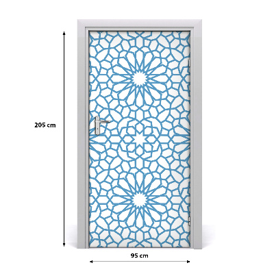 Self-adhesive door veneer Oriental pattern