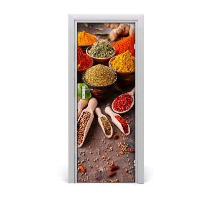 Self-adhesive door sticker Spices