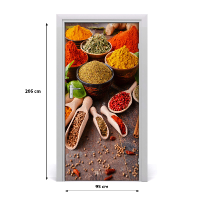 Self-adhesive door sticker Spices