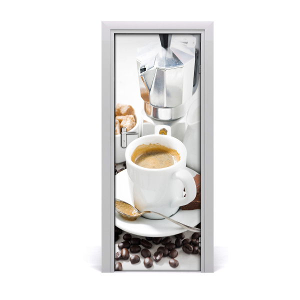 Self-adhesive door sticker Cup of coffee