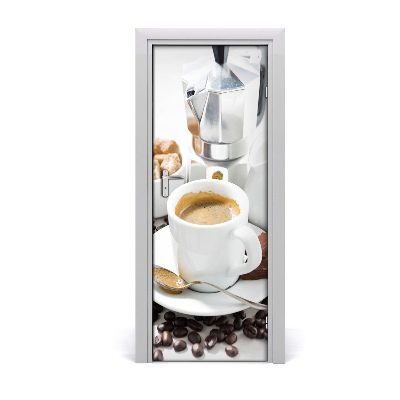 Self-adhesive door sticker Cup of coffee