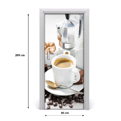 Self-adhesive door sticker Cup of coffee