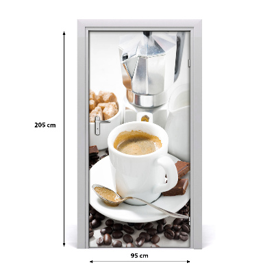 Self-adhesive door sticker Cup of coffee