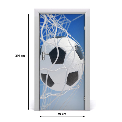 Self-adhesive door wallpaper Ball in the goal