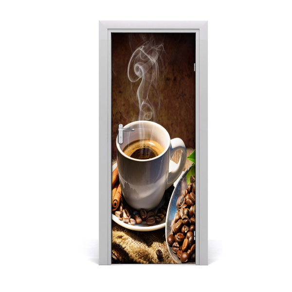 Self-adhesive door sticker Cup of coffee