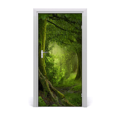 Self-adhesive door sticker Tropical jungle