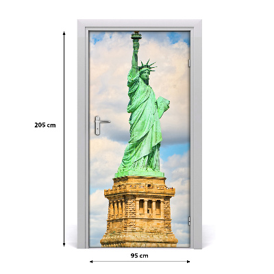 Self-adhesive door wallpaper Statue of liberty