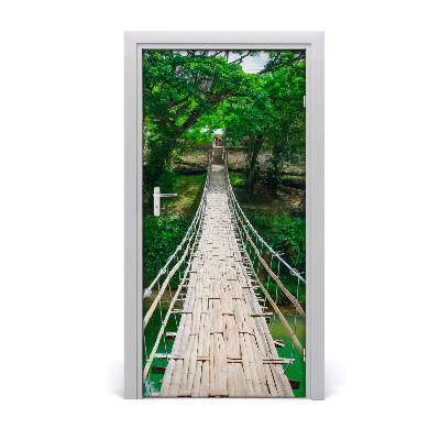 Self-adhesive door sticker Suspension bridge