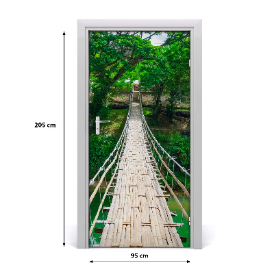 Self-adhesive door sticker Suspension bridge