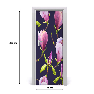 Self-adhesive door wallpaper Magnolia